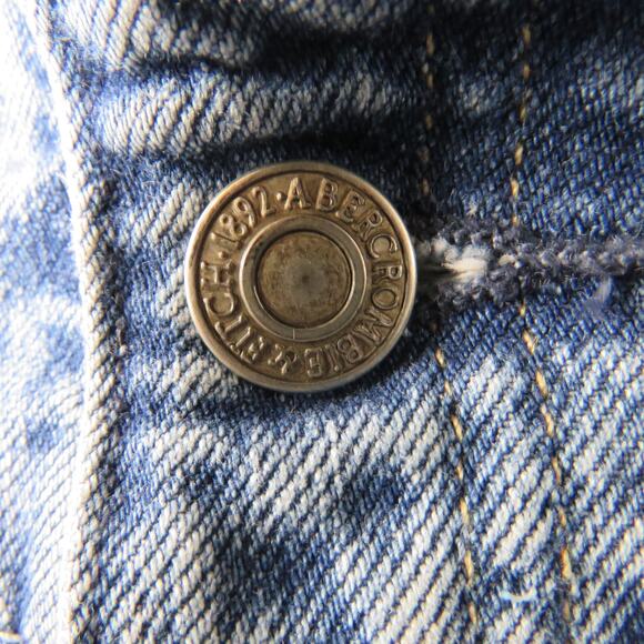 Abercrombie & Fitch Waist Tie Paperbag Mom High Rise Straight Leg Jeans 26/2R - Picture 7 of 8